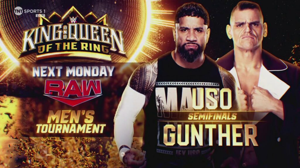 Gunther y Jey Uso se medirán en la semifinal del King of the Ring 2024