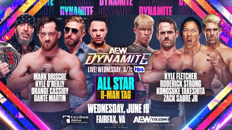 All Elite Wrestling amplía la cartelera del episodio de AEW Dynamite del 19 de junio