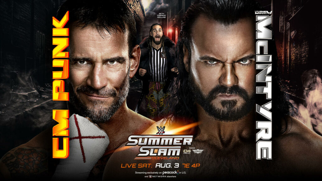 CM Punk y Drew McIntyre lucharán en WWE SummerSlam 2024 como árbitro especial