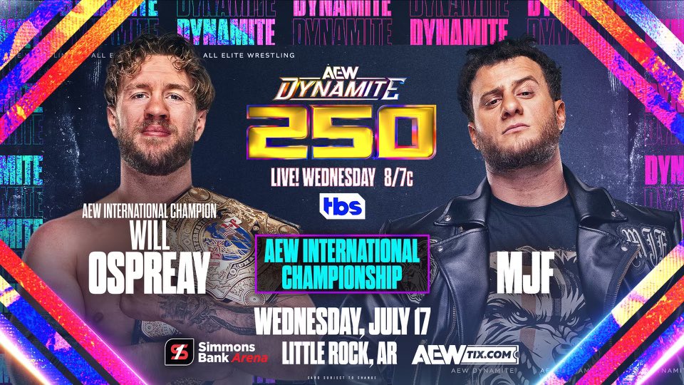 AEW anuncia la cartelera provisional del show de Dynamite del 17 de julio de 2024