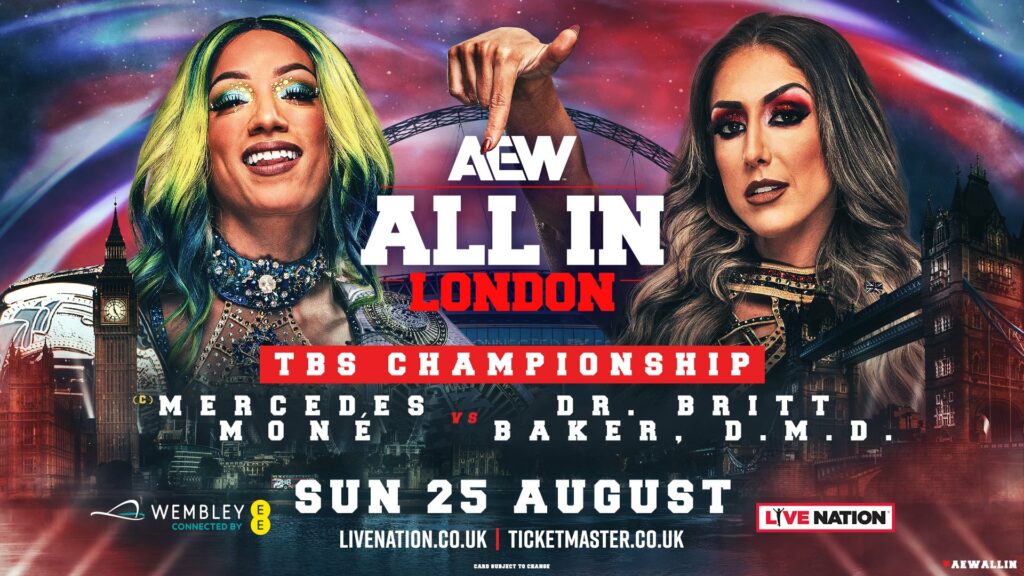 Mercedes Moné defenderá el Campeonato de TBS ante Britt Baker en AEW All In 2024