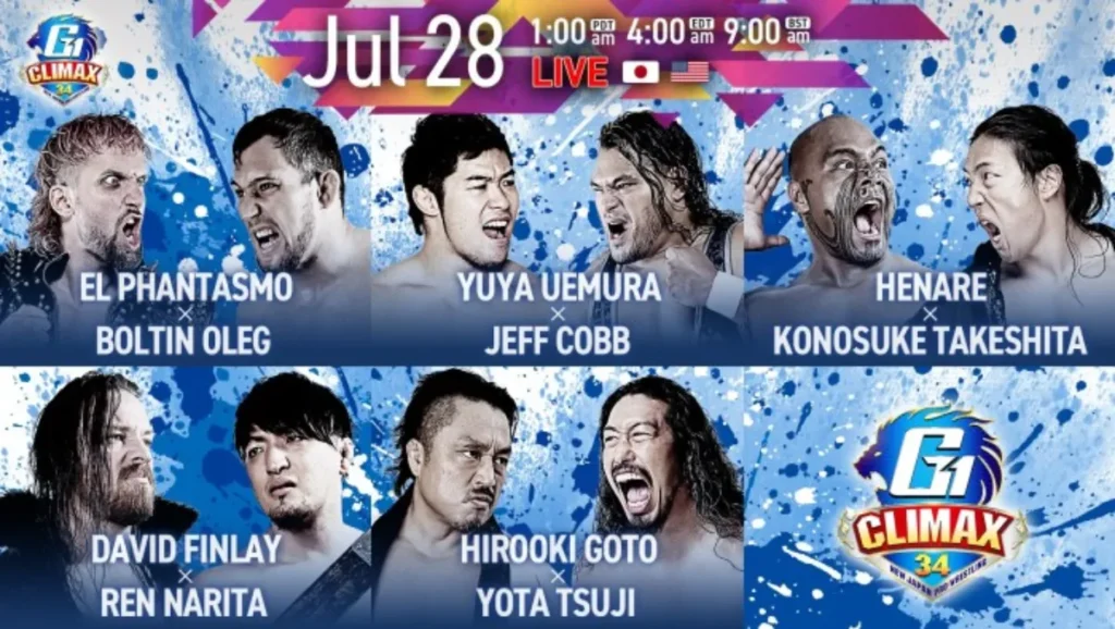 Resultados NJPW G1 Climax 34 (noche 6)