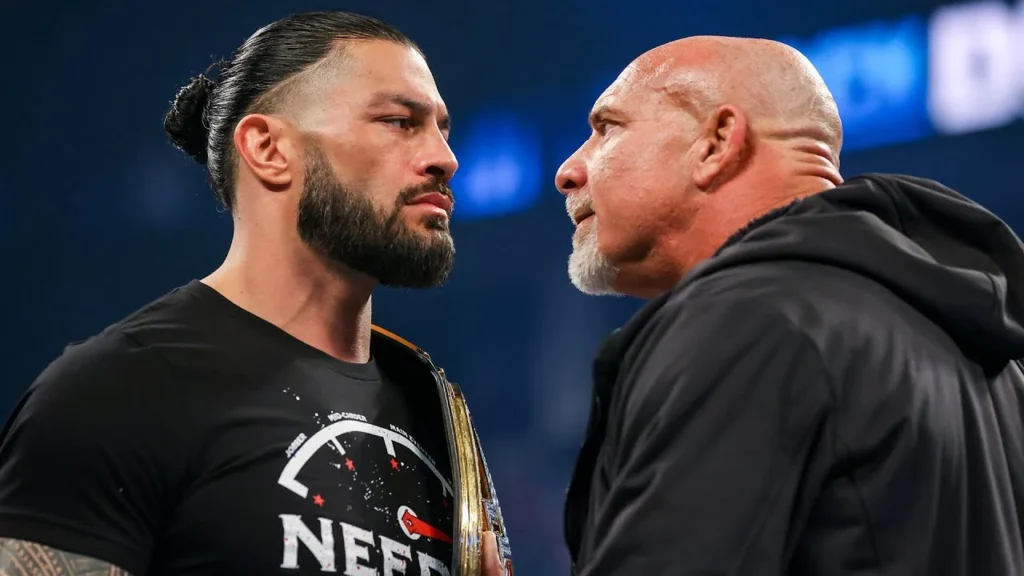 Goldberg cree que le hizo un favor a Roman Reigns con su último combate