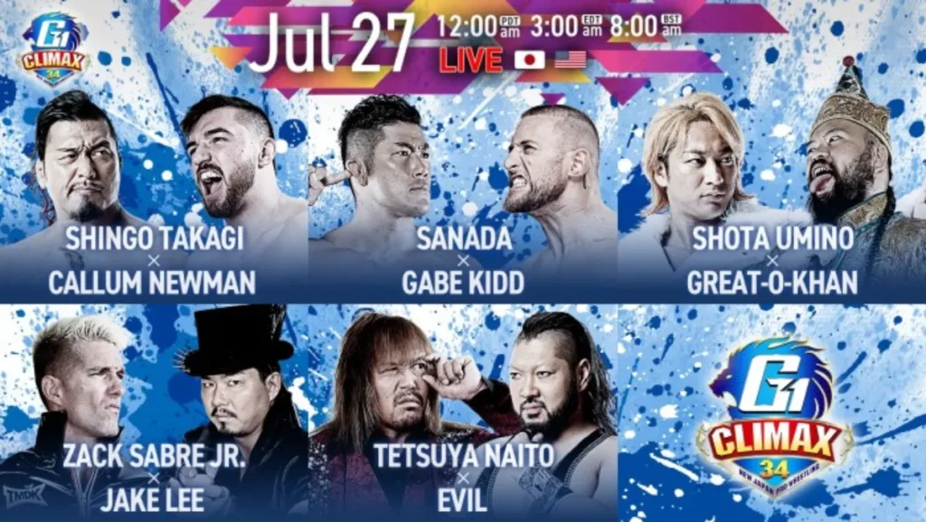 Resultados NJPW G1 Climax 34 (noche 5)