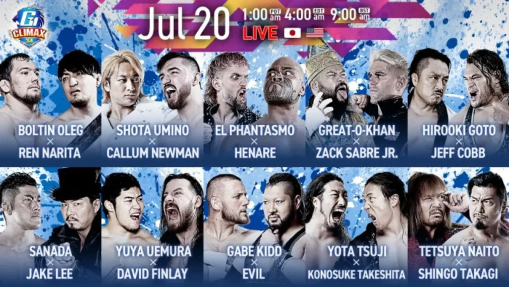 Resultados NJPW G1 Climax 34 (noche 1)