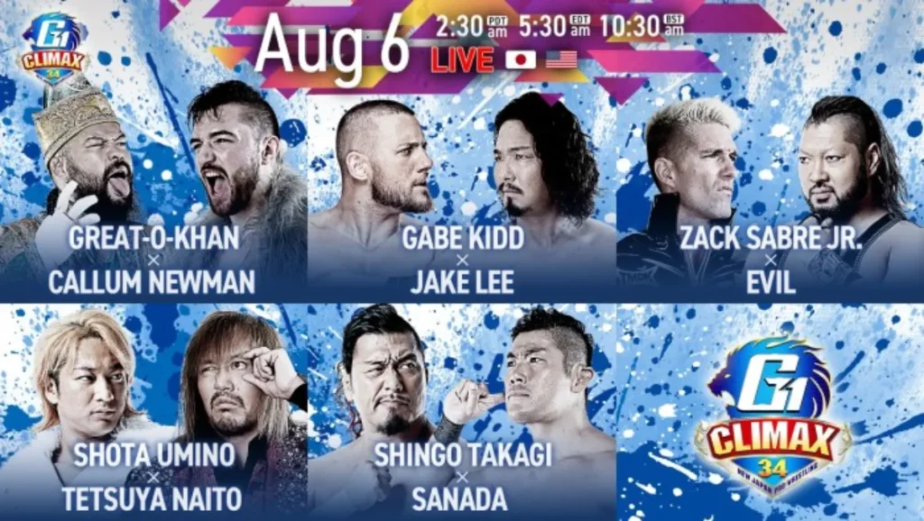 Resultados NJPW G1 Climax 34 (noche 11)