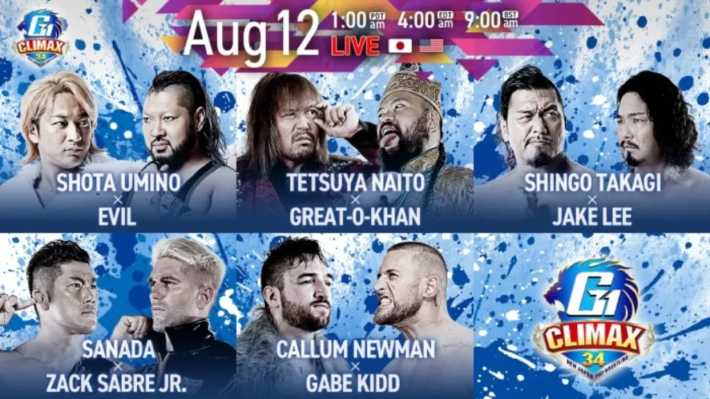 Resultados NJPW G1 Climax 34 (noche 15)