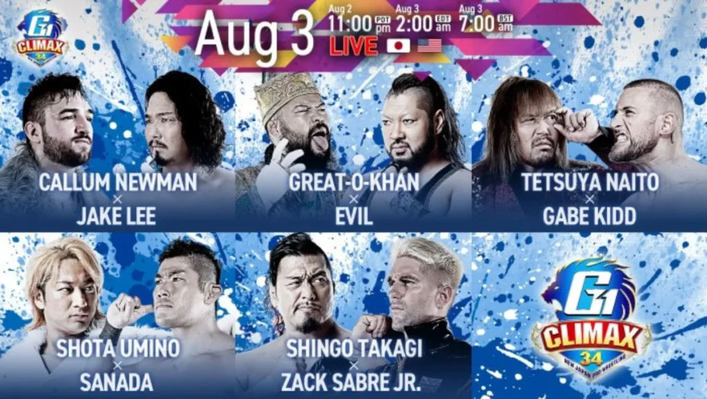 Resultados NJPW G1 Climax 34 (noche 9)