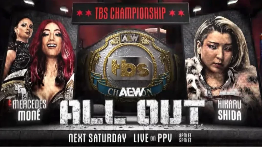 Mercedes Moné defenderá el Campeonato de TBS ante Hikaru Shida en AEW All Out 2024