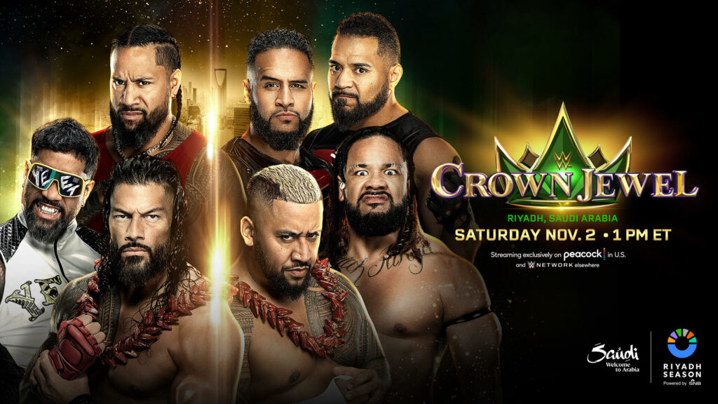 Roman Reigns y The Usos se enfrentarán a Solo Sikoa, Jacob Fatu y Tama Tonga en Crown Jewel 2024