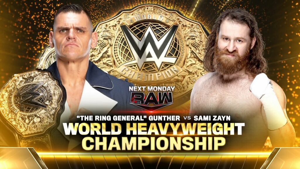 Motivo por el que WWE decidió no añadir el combate entre Gunther y Sami Zayn a Bad Blood 2024