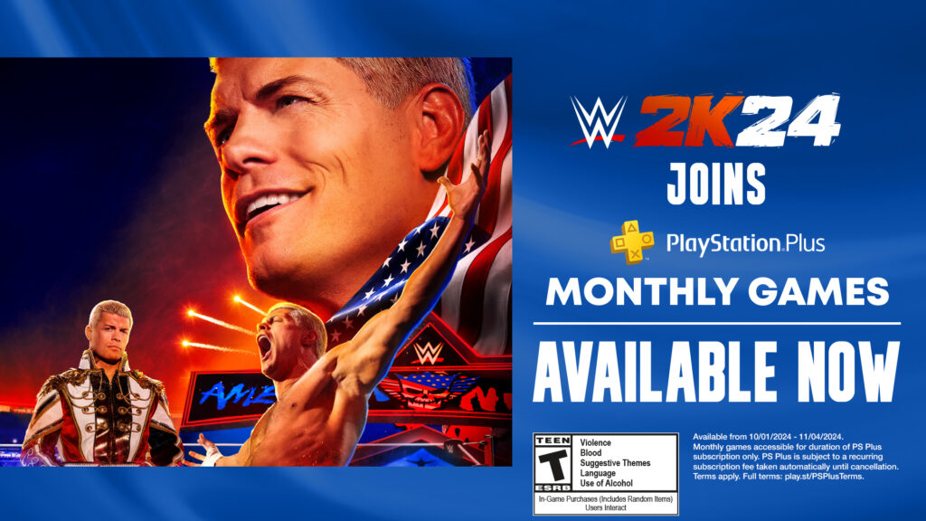 WWE 2K24, disponible gratuitamente para los suscriptores de PlayStation Plus durante octubre