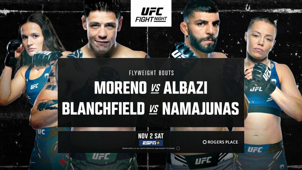 Cartelera UFC Edmonton: Moreno vs. Albazi