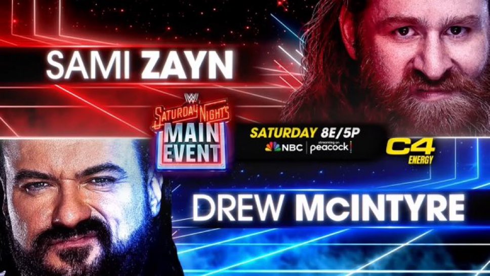 Drew McIntyre se enfrentará a Sami Zayn en WWE Saturday Night’s Main Event