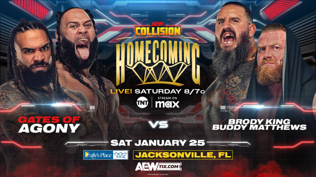 Confirmada la cartelera provisional del episodio de AEW Collision Homecoming del 25 de enero de 2025