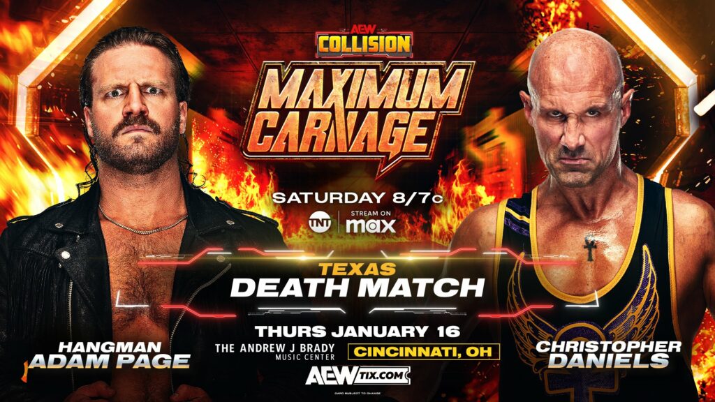 Confirmada la cartelera provisional del episodio de AEW Collision Maximum Carnage del 18 de enero de 2025