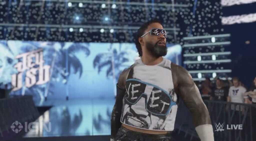 Primer vistazo a la entrada de Jey Uso en WWE 2K25