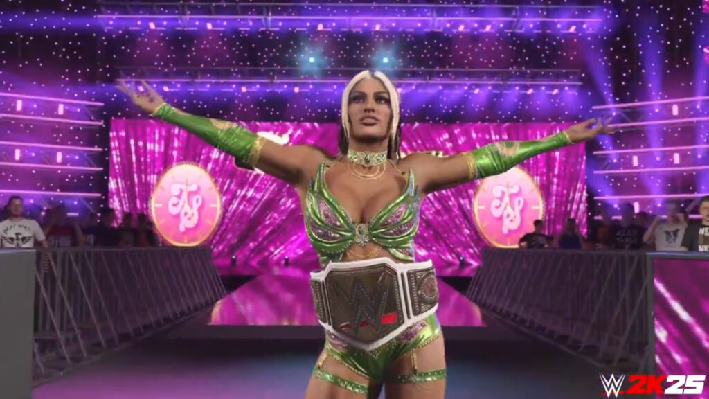 Primer vistazo a la entrada de Tiffany Stratton en WWE 2K25