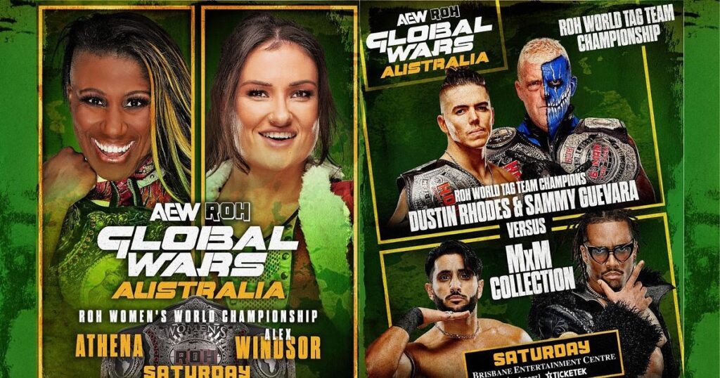 Spoilers AEW/ROH Global Wars Australia