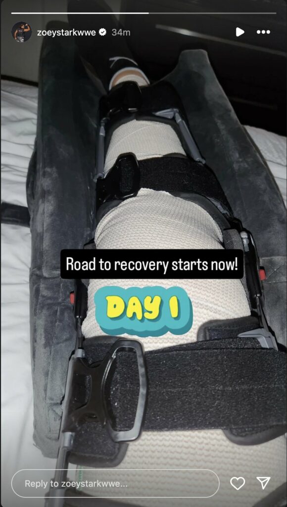 Zoey Stark comienza la recuperación de su lesión grave de rodilla
