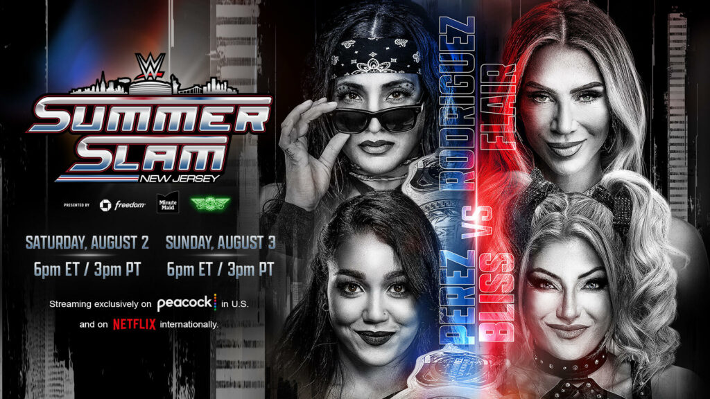 Alexa Bliss y Charlotte Flair retarán por los títulos por parejas a Roxanne Perez y Raquel Rodriguez en WWE SummerSlam 2025