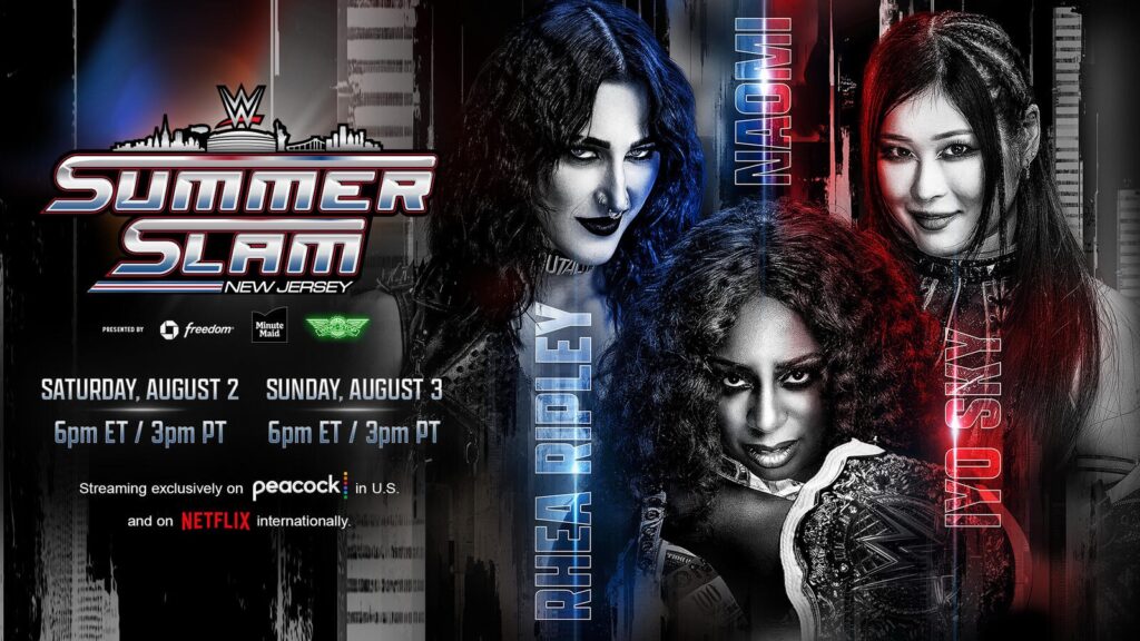 Naomi, IYO SKY y Rhea Ripley lucharán por el Campeonato Mundial Femenino de WWE en SummerSlam 2025