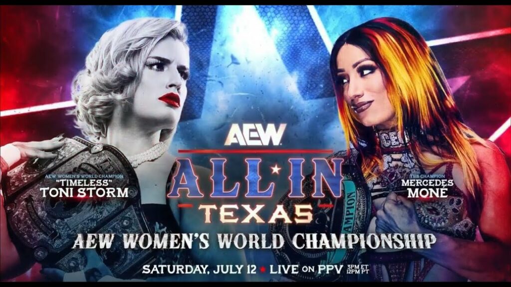 Apuestas AEW All In Texas: Toni Storm vs. Mercedes Moné