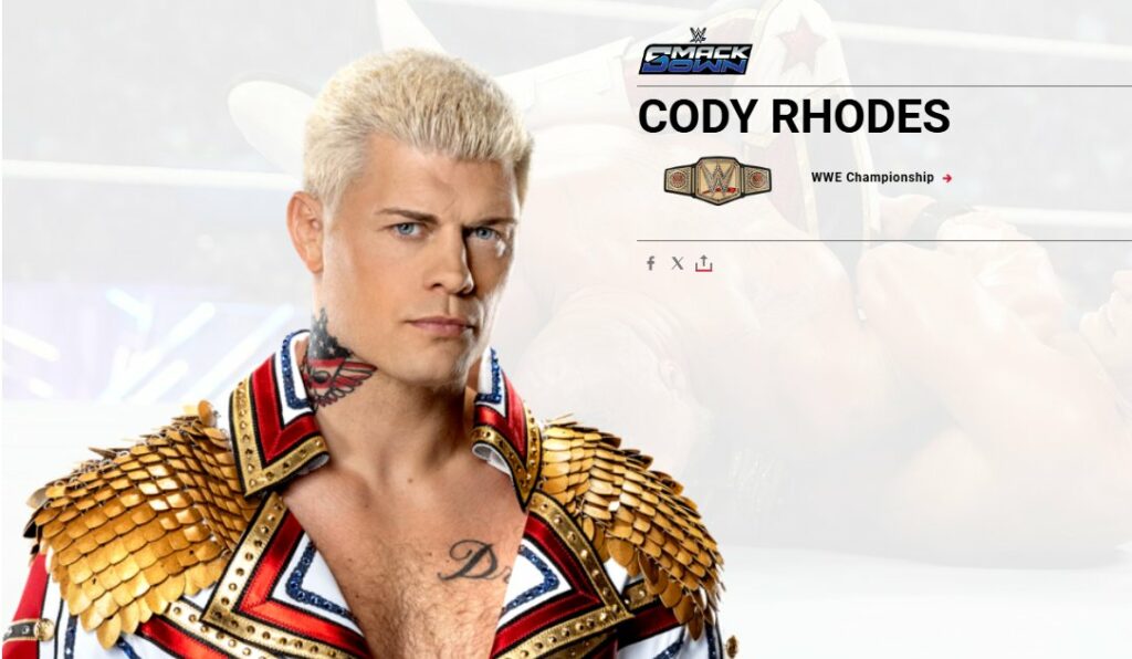 WWE retira el término ‘Indiscutido’ del título de Cody Rhodes WWE retira el término ‘Indiscutido’ del título de Cody Rhodes