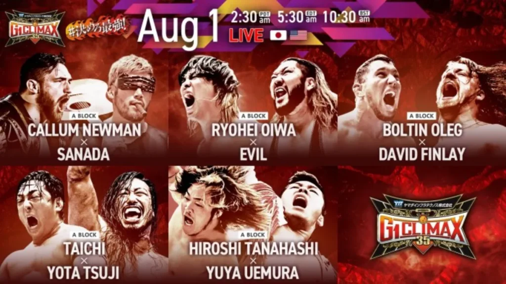 Resultados NJPW G1 Climax 35 (noche 9)
