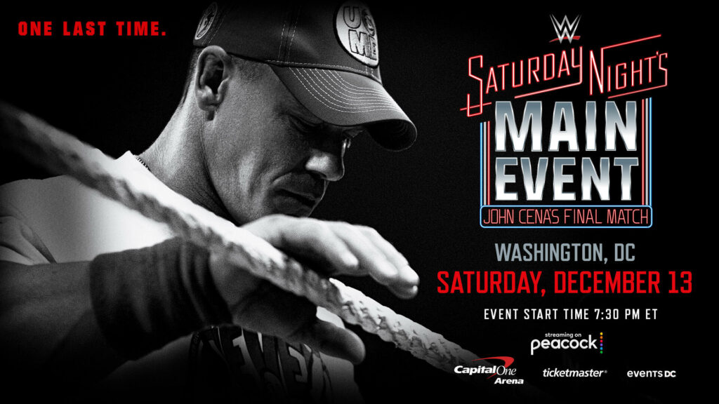 WWE hace oficial que la lucha de retiro de John Cena se dará en Saturday Night’s Main Event el 13 de diciembre