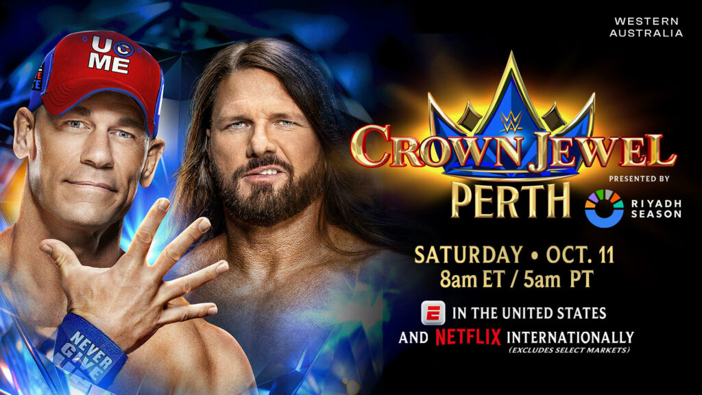 John Cena se enfrentará a AJ Styles en WWE Crown Jewel 2025