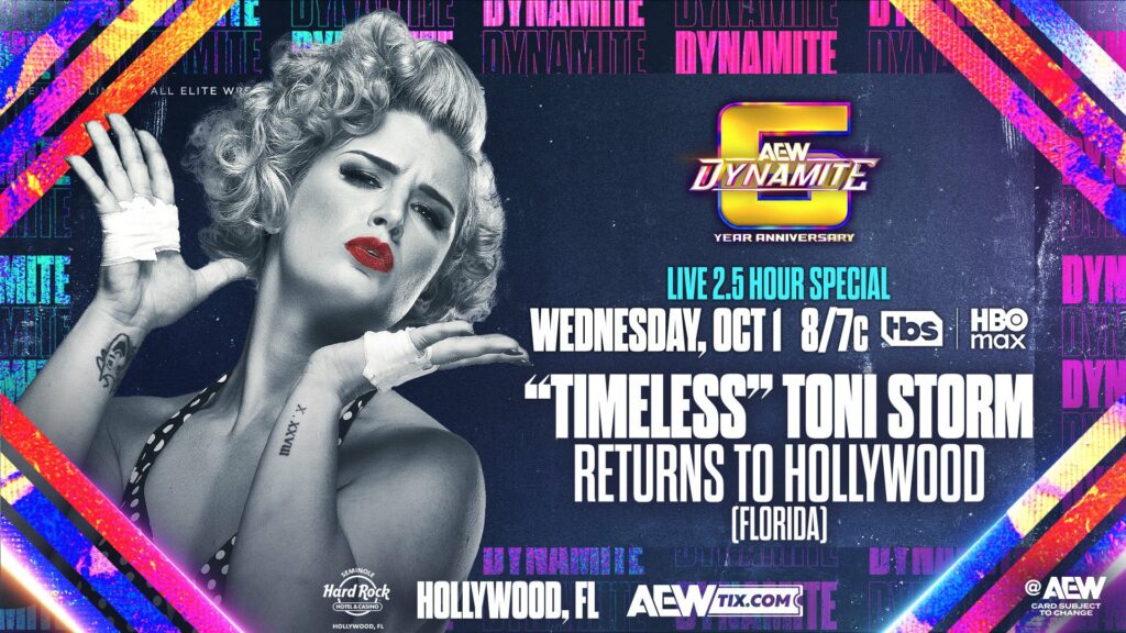 All Elite Wrestling amplía la cartelera del episodio de AEW Dynamite 6.º aniversario - 1 de octubre de 2025