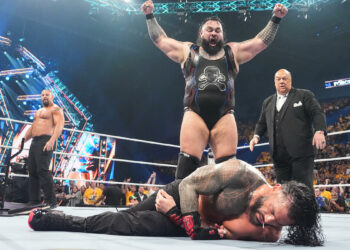 Bronson Reed sorprende y derrota a a Roman Reigns en WWE Crown Jewel 2025