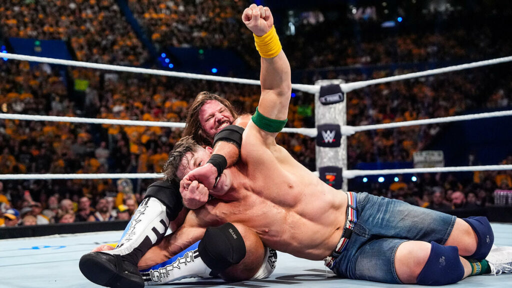 Reacción en backstage al combate entre John Cena y AJ Styles en WWE Crown Jewel 2025