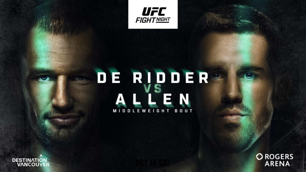 Resultados UFC Vancouver: De Ridder vs. Allen