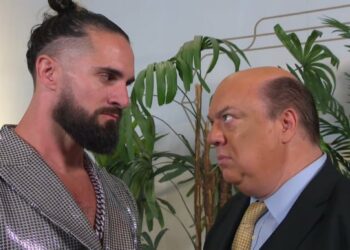 Paul Heyman informa a Seth Rollins de las posibles consecuencias de una derrota ante Cody Rhodes en Crown Jewel 2025
