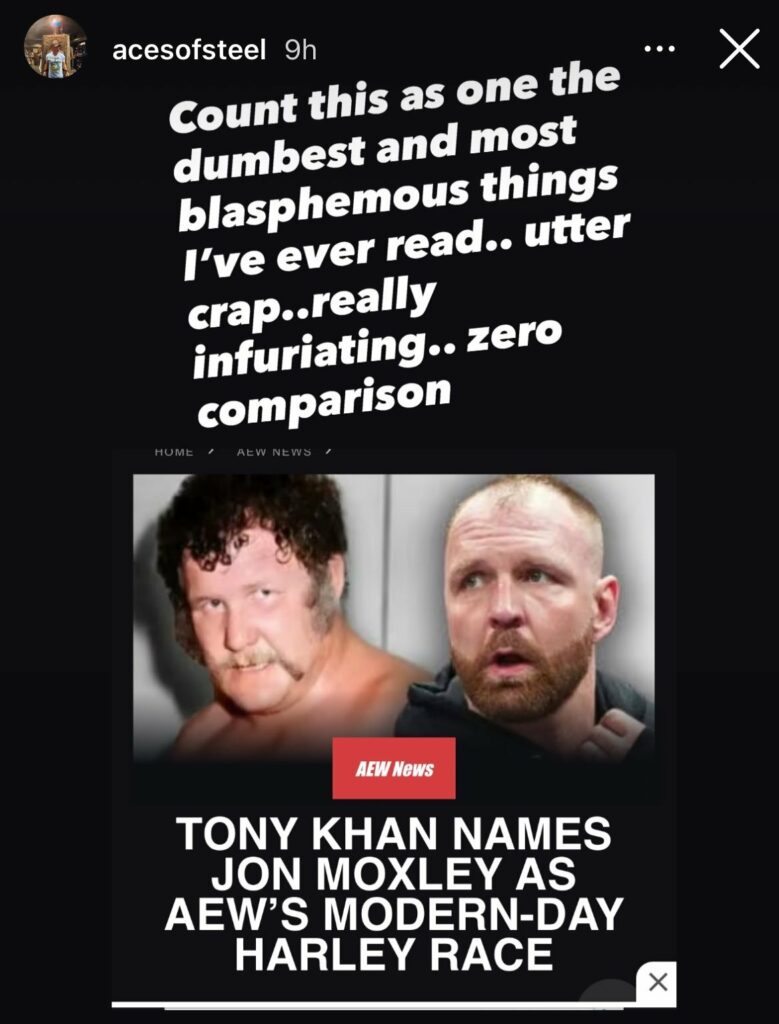 Ace Steel critica duramente a Tony Khan tras comparar a Jon Moxley con Harley Race Ace Steel critica duramente a Tony Khan tras comparar a Jon Moxley con Harley Race