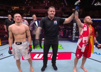 Aleksandre Topuria consigue la victoria en su duelo de UFC Qatar