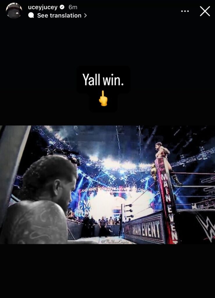 Jey Uso se muestra frustrado tras su derrota en Saturday Night’s Main Event Jey Uso se muestra frustrado tras su derrota en Saturday Night’s Main Event