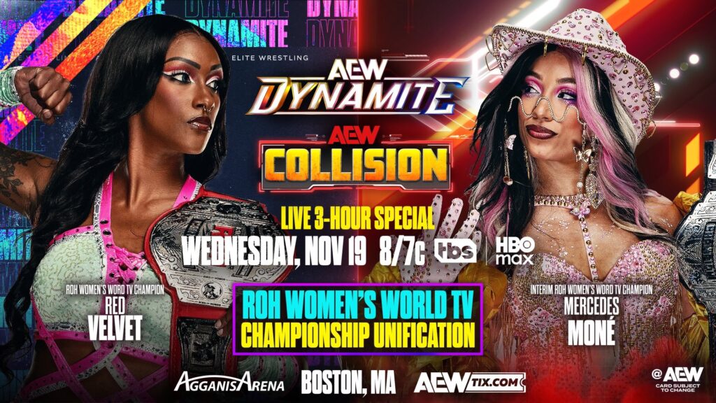 All Elite Wrestling amplía la cartelera del episodio de AEW Dynamite + AEW Collision 19 de noviembre de 2025 All Elite Wrestling amplía la cartelera del episodio de AEW Dynamite + AEW Collision 19 de noviembre de 2025
