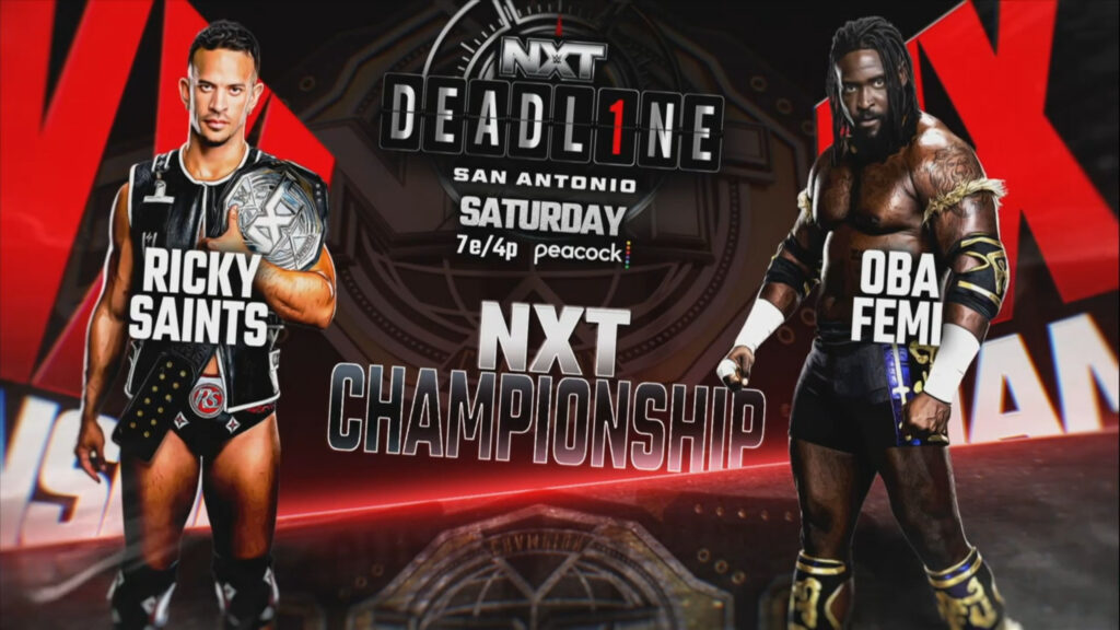 Ricky Saints y Oba Femi abrirán NXT Deadline 2025